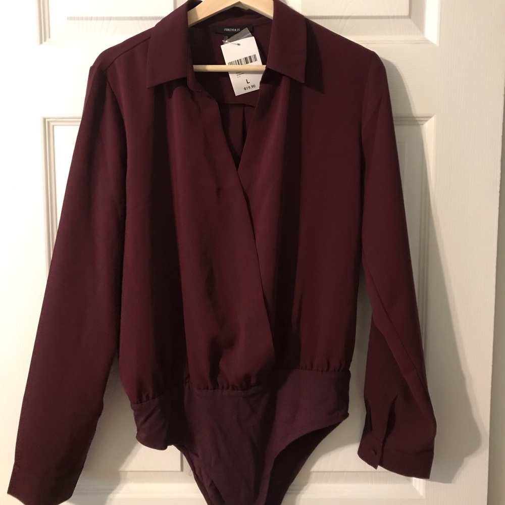 Long sleeve blouse bodysuit